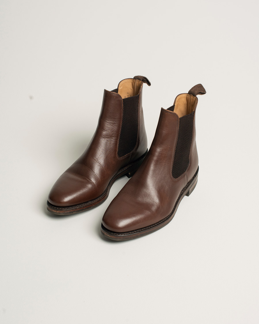 Uomini | Loake 1880 Blenheim Chelsea Boot Brown Waxy Leather UK7 - EU41 | Pre-owned | Loake 1880 Blenheim Chelsea Boot Brown Waxy Leather UK7 - EU41