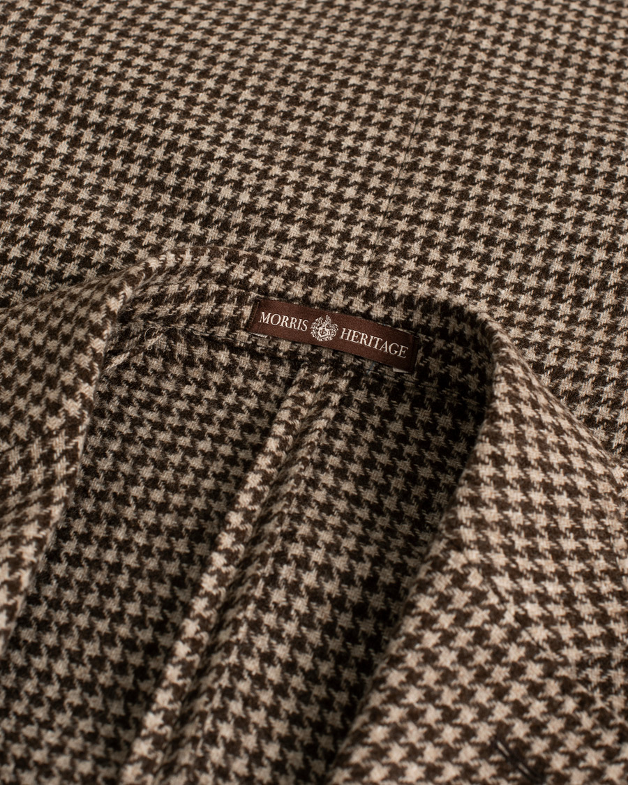 Uomini | Morris Heritage Keith Dogtooth Blazer Brown 50 | Pre-owned | Morris Heritage Keith Dogtooth Blazer Brown 50