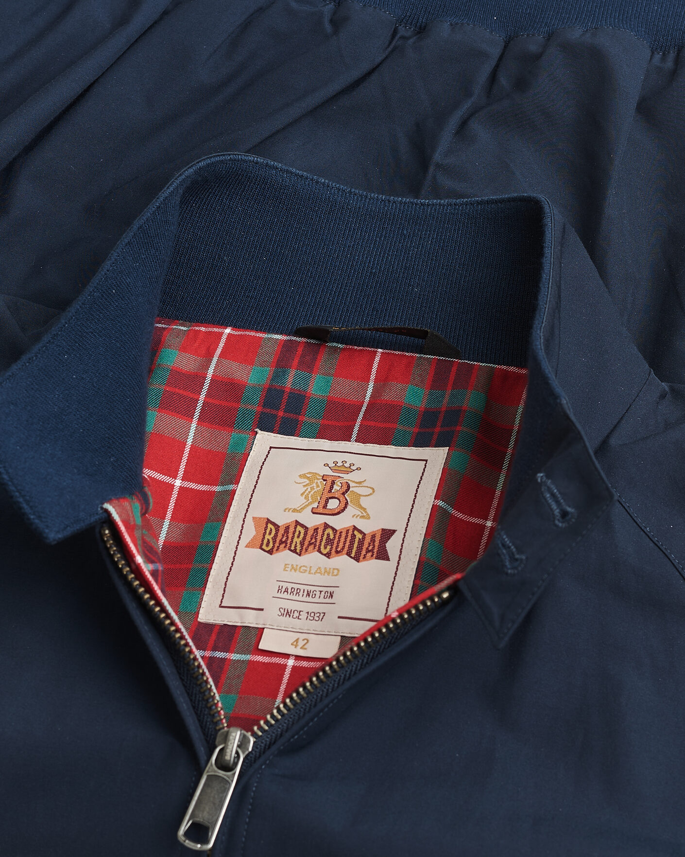 Uomini | Giacche Pre-owned | Pre-owned | Baracuta G9 Original Harrington Jacket Dark Navy UK42 - EU52