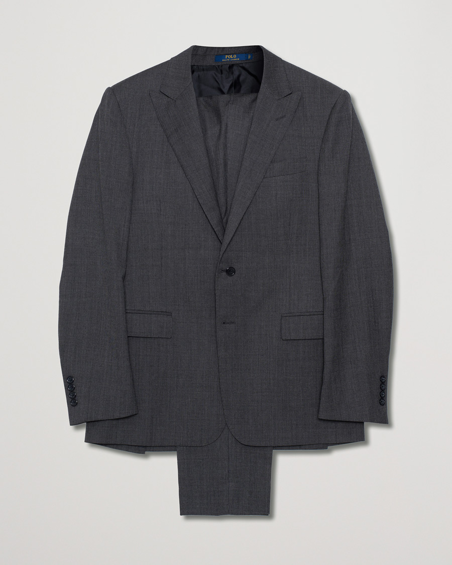 Uomini | Abiti | Pre-owned | Polo Ralph Lauren Clothing Connery Peak Lapel Wool Suit Grey