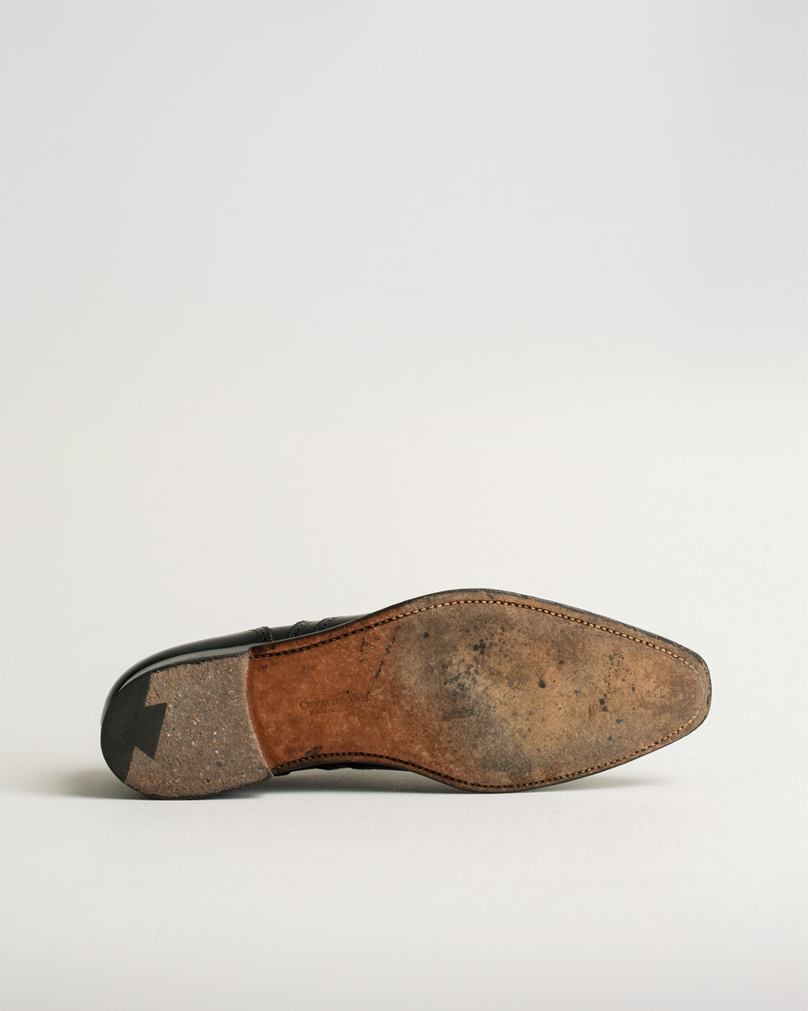 Uomini | Crockett & Jones Drummond Oxford Leatcher Sole Black Calf | Pre-owned | Crockett & Jones Drummond Oxford Leatcher Sole Black Calf