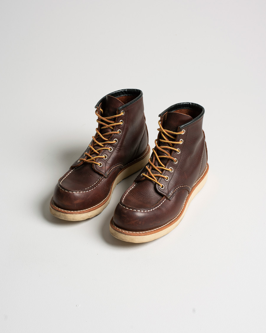 Uomini | Red Wing Shoes Moc Toe Boot Briar Oil Slick Leather | Pre-owned | Red Wing Shoes Moc Toe Boot Briar Oil Slick Leather