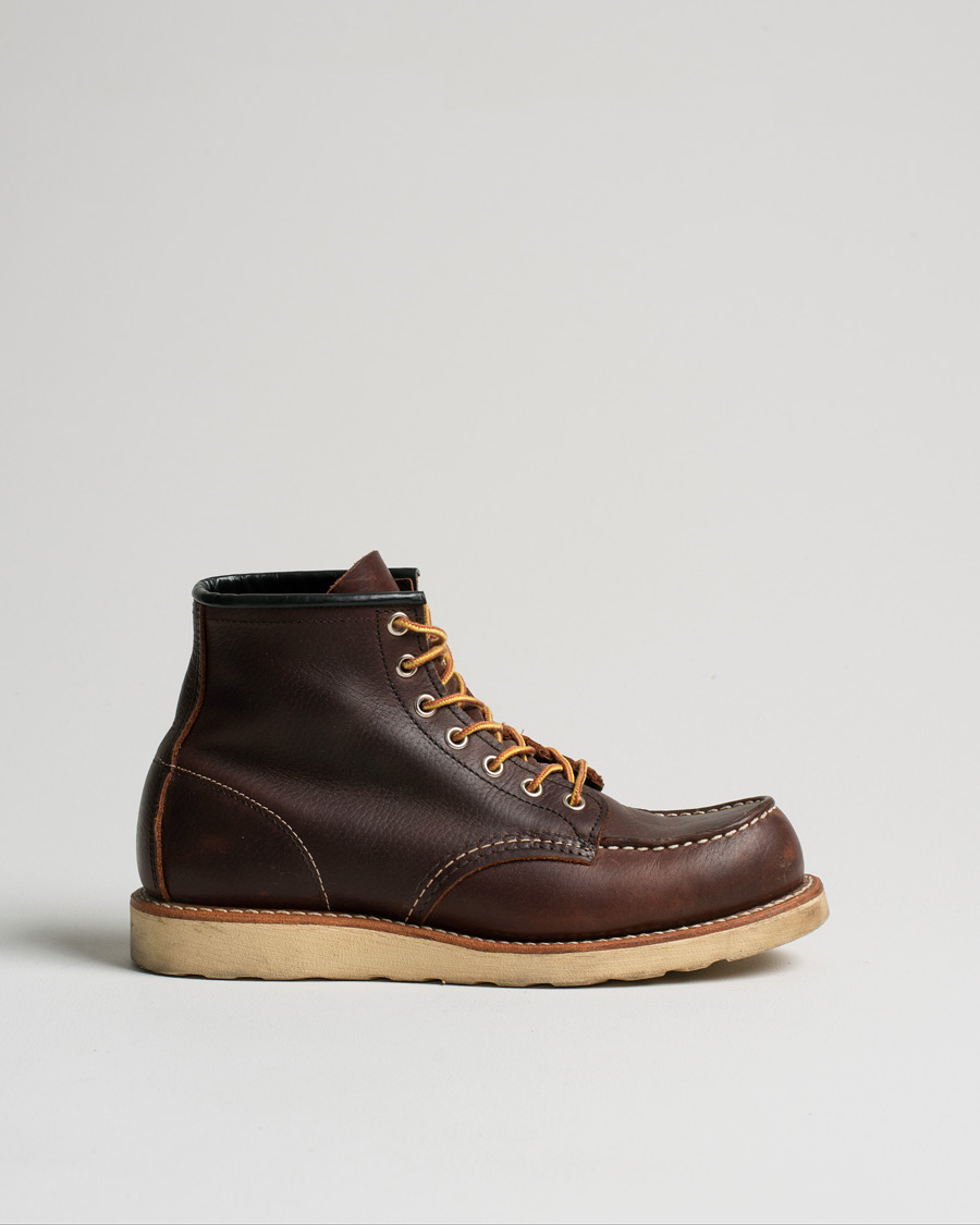 Uomini | Red Wing Shoes Moc Toe Boot Briar Oil Slick Leather | Pre-owned | Red Wing Shoes Moc Toe Boot Briar Oil Slick Leather