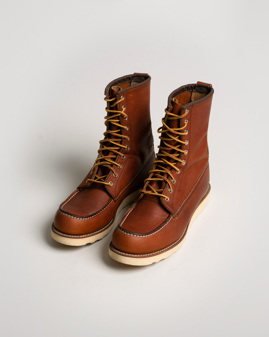 Uomini | Red Wing Shoes Moc Toe High Boot Oro Slick Leather | Pre-owned | Red Wing Shoes Moc Toe High Boot Oro Slick Leather