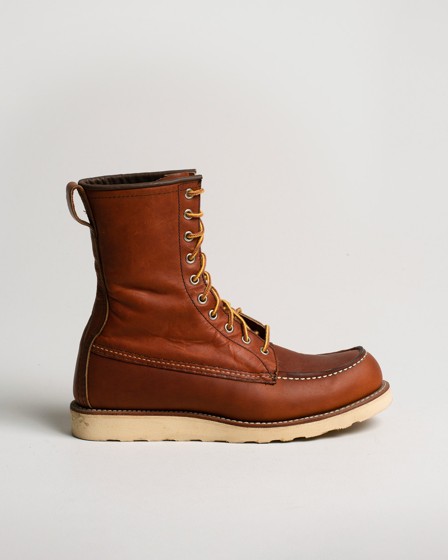 Uomini | Red Wing Shoes Moc Toe High Boot Oro Slick Leather | Pre-owned | Red Wing Shoes Moc Toe High Boot Oro Slick Leather
