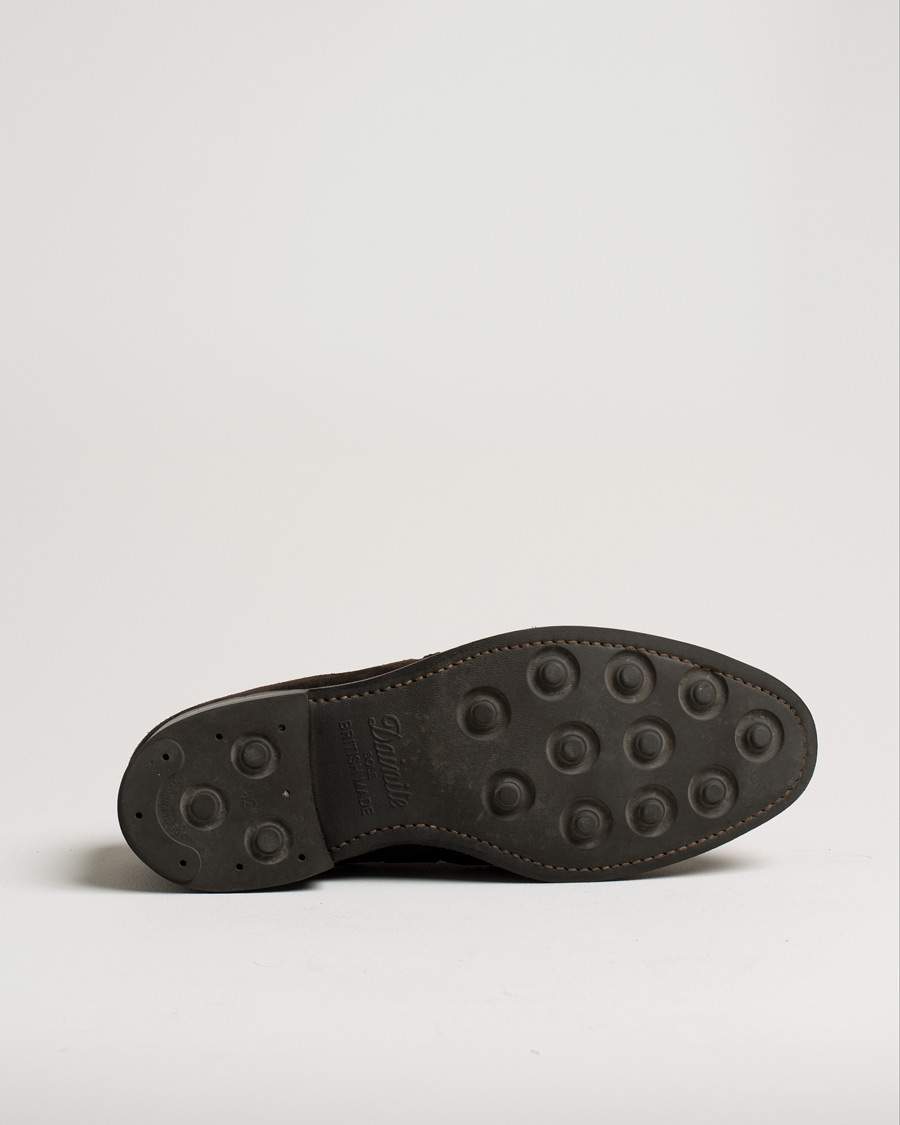 Uomini | Loake 1880 MTO Temple Dainite Loafer Dark Brown Suede | Pre-owned | Loake 1880 MTO Temple Dainite Loafer Dark Brown Suede