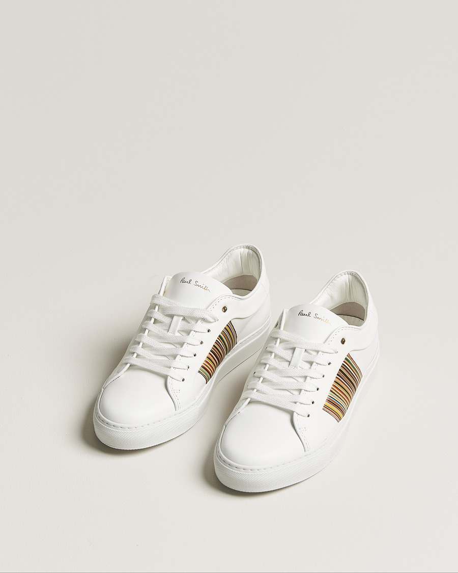Uomini | Paul Smith Ivo Sneaker White Multistripe Nappa | Pre-owned | Paul Smith Ivo Sneaker White Multistripe Nappa