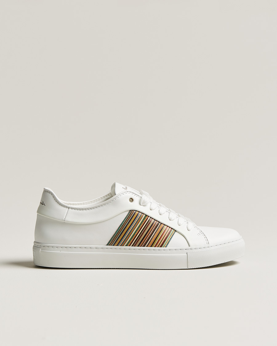 Uomini | Paul Smith Ivo Sneaker White Multistripe Nappa | Pre-owned | Paul Smith Ivo Sneaker White Multistripe Nappa