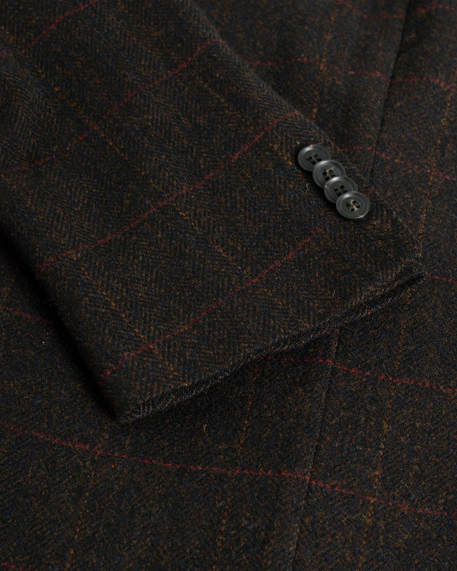 Uomini | Blazers | Pre-owned | Oscar Jacobson Egel Yorkshire Tweed by Moon Blazer Brown