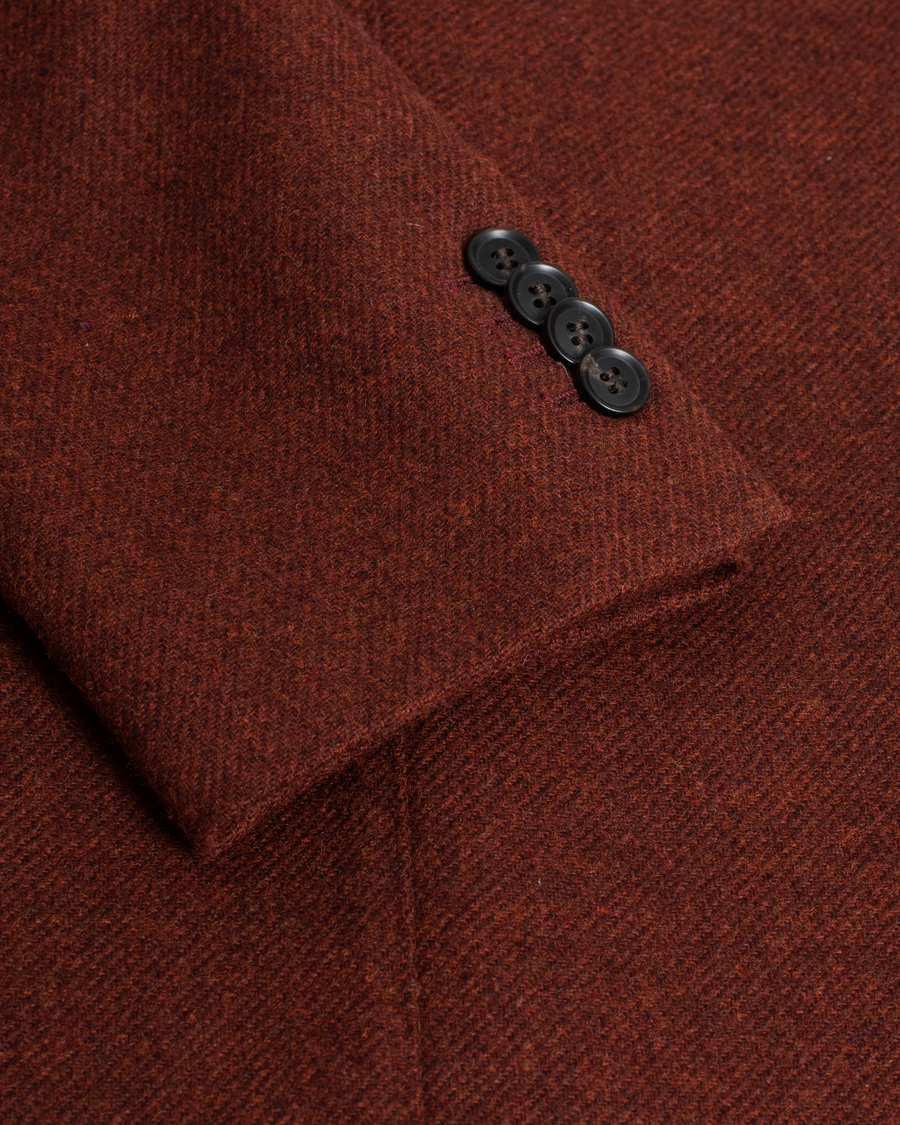 Uomini | Blazers | Pre-owned | Oscar Jacobson Edgar Flannel Blazer Rust 48