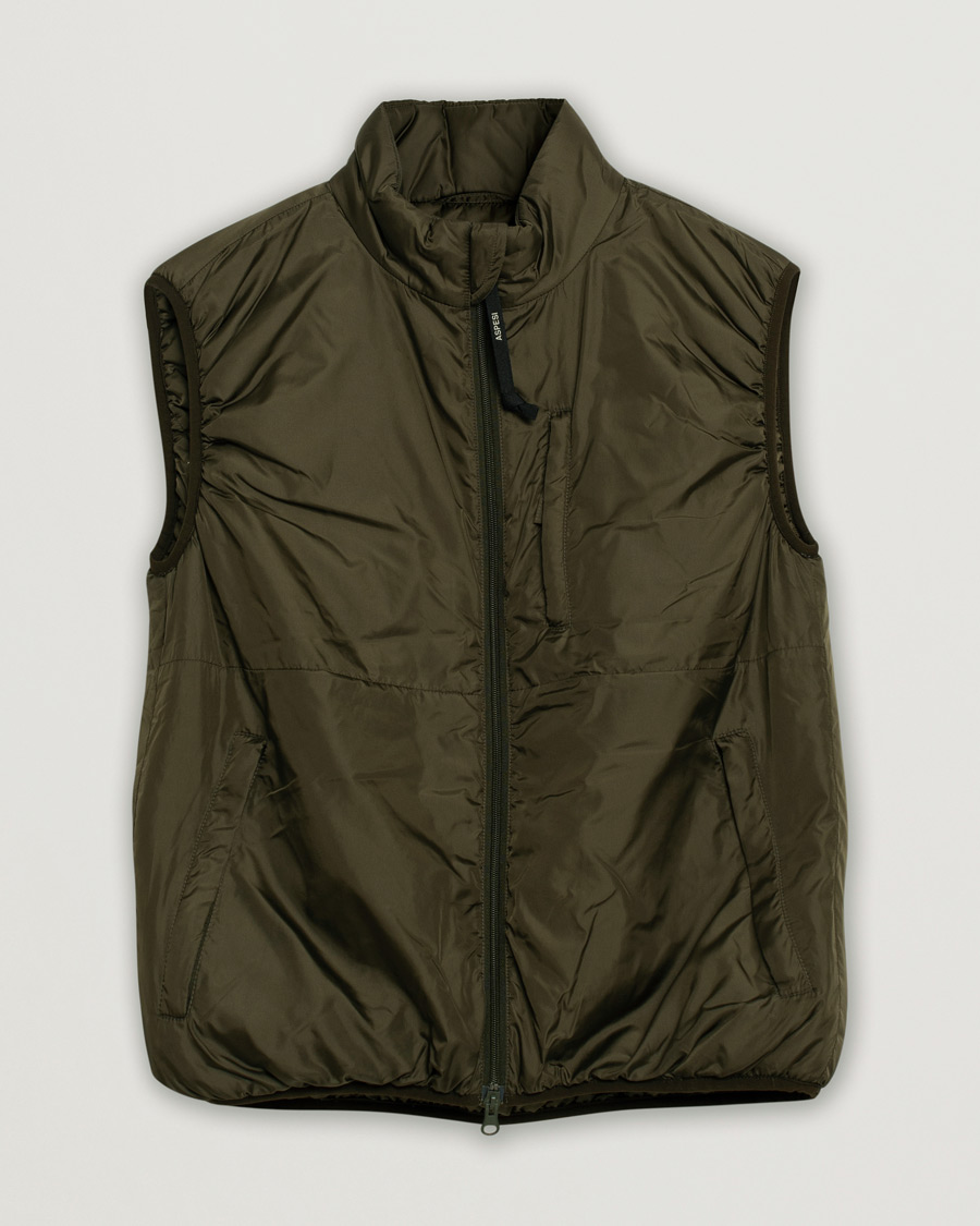 Uomini | Giacche | Pre-owned | Aspesi Jil Padded Vest Dark Military