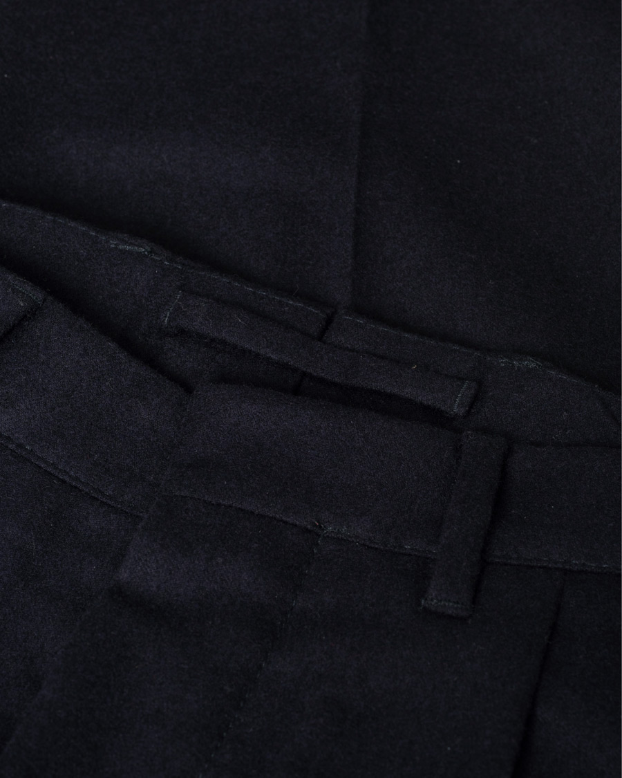 Uomini | The Gigi Tonga Stretch Flannel Pleated Trousers Navy 48 | Pre-owned | The Gigi Tonga Stretch Flannel Pleated Trousers Navy 48