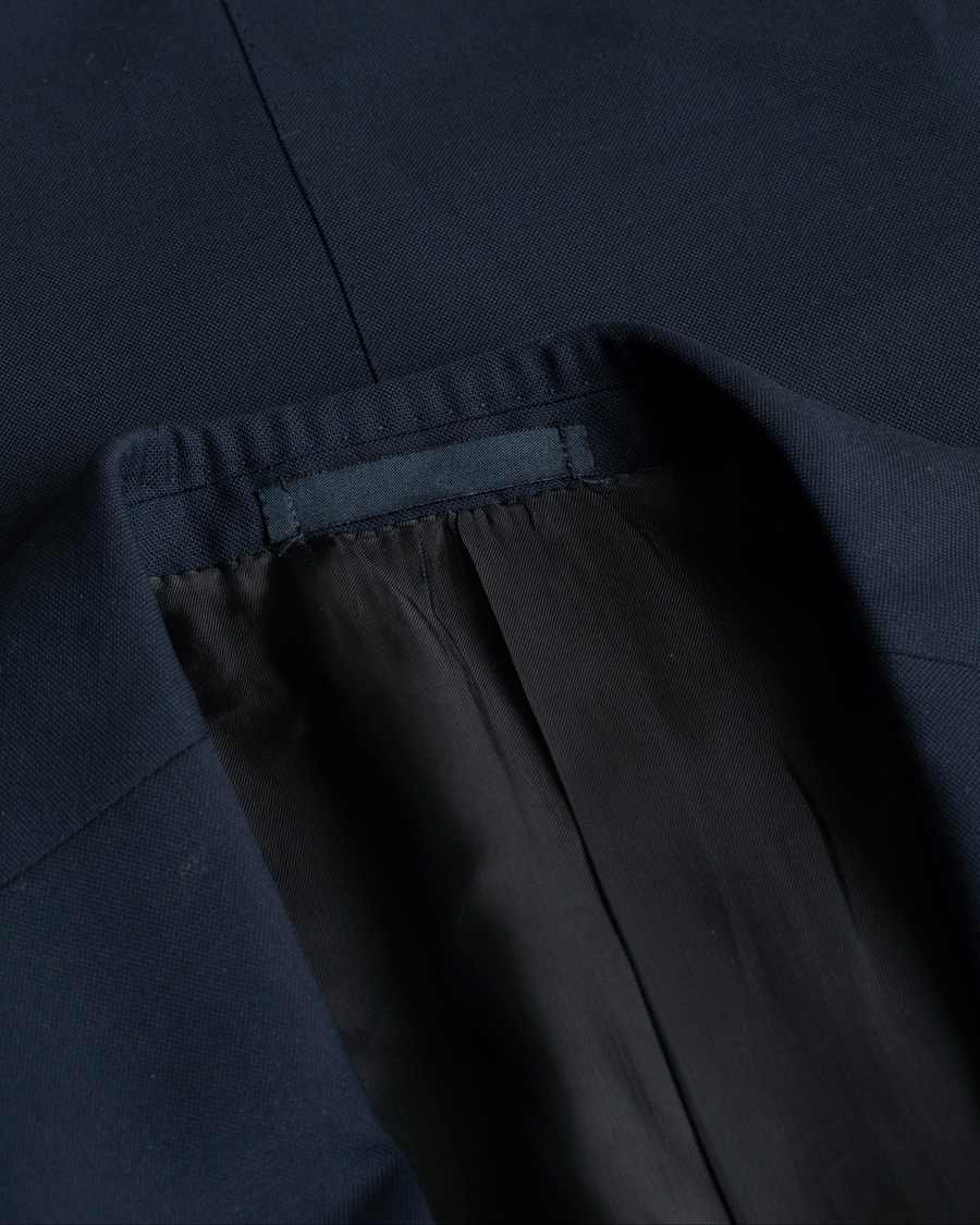 Uomini | Caruso Suit Jacket Super 150's Wool Navy 46 | Pre-owned | Caruso Suit Jacket Super 150's Wool Navy 46