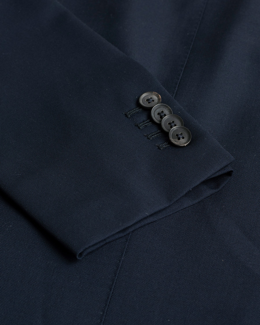 Uomini | Caruso Suit Jacket Super 150's Wool Navy 46 | Pre-owned | Caruso Suit Jacket Super 150's Wool Navy 46