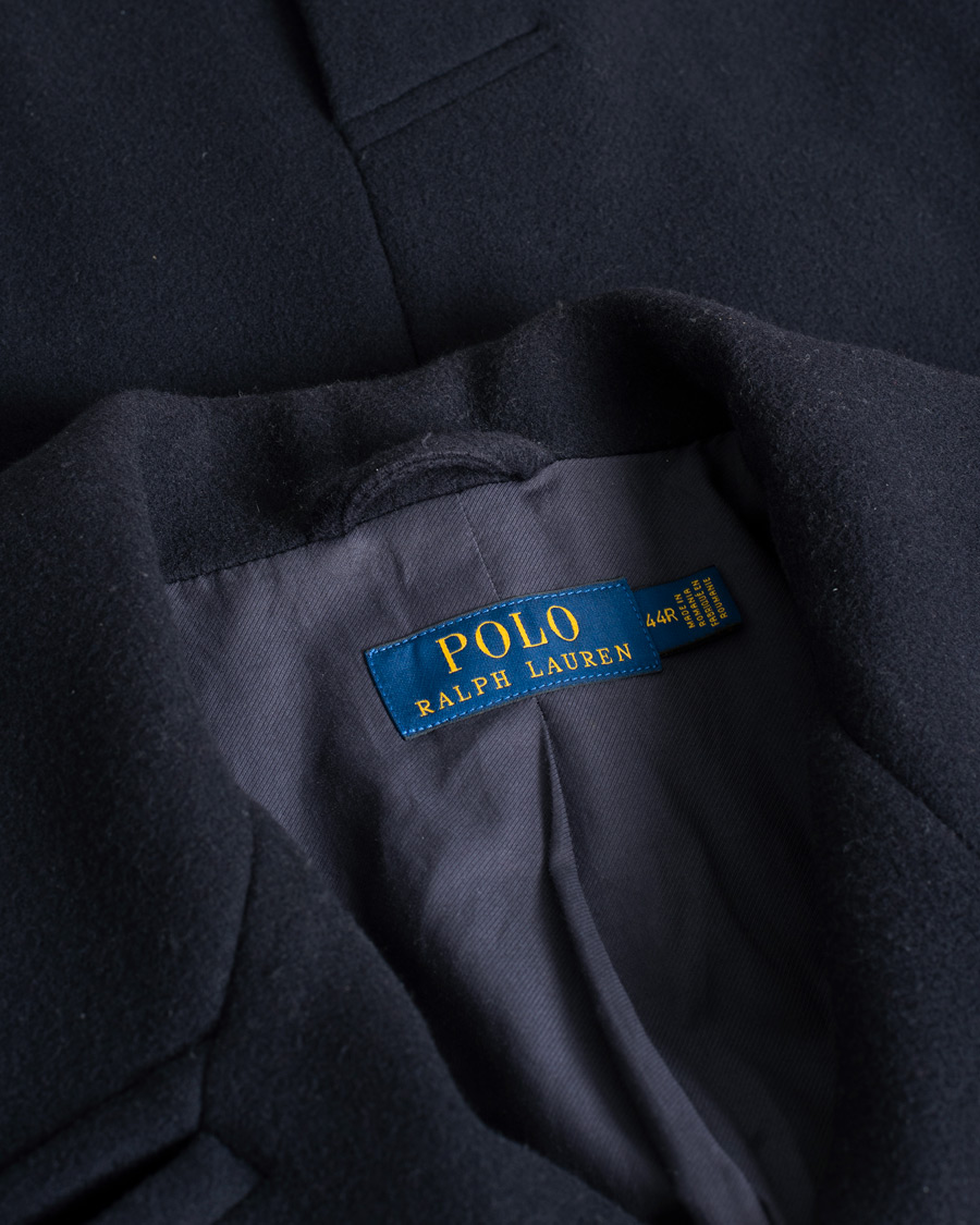 Uomini | Polo Ralph Lauren Wool Peacoat Navy | Pre-owned | Polo Ralph Lauren Wool Peacoat Navy