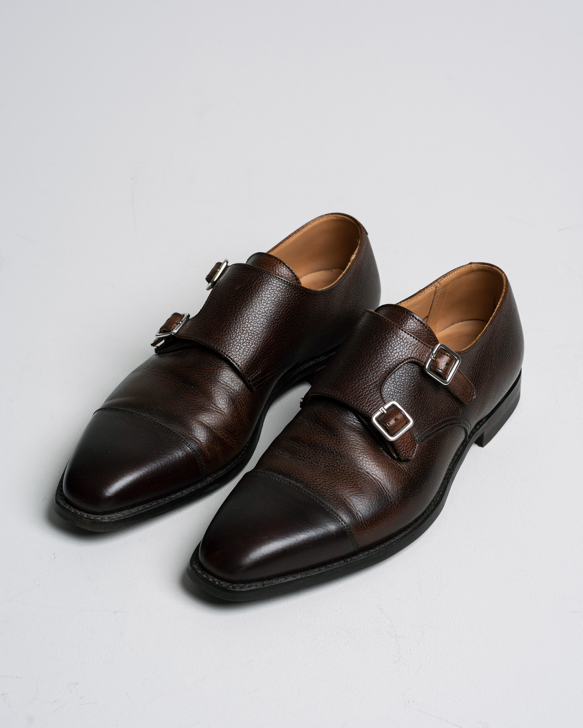 Uomini | Crockett & Jones Lowndes Monkstrap City Sole Dark Brown Calf UK8,5 - EU42,5 | Pre-owned | Crockett & Jones Lowndes Monkstrap City Sole Dark Brown Calf UK8,5 - EU42,5
