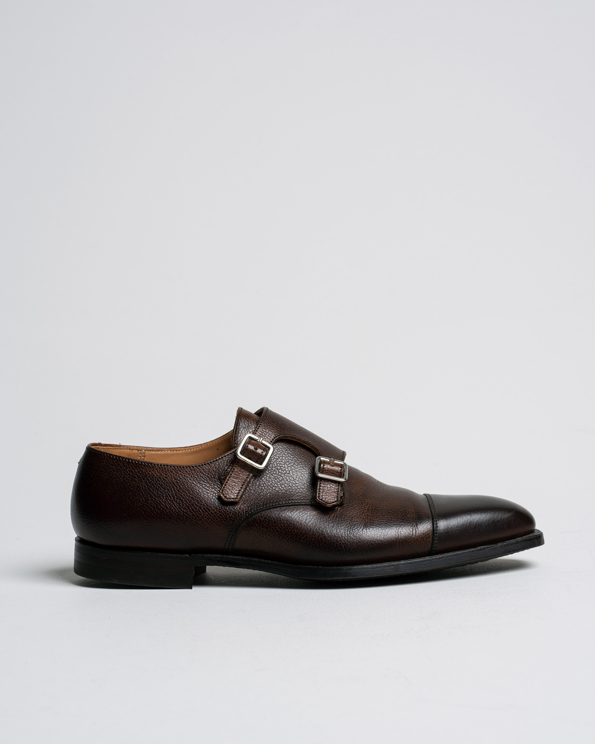 Uomini | Crockett & Jones Lowndes Monkstrap City Sole Dark Brown Calf UK8,5 - EU42,5 | Pre-owned | Crockett & Jones Lowndes Monkstrap City Sole Dark Brown Calf UK8,5 - EU42,5