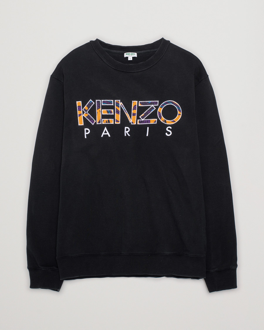 Uomini | Kenzo Paris Sweatshirt Black | Pre-owned | Kenzo Paris Sweatshirt Black