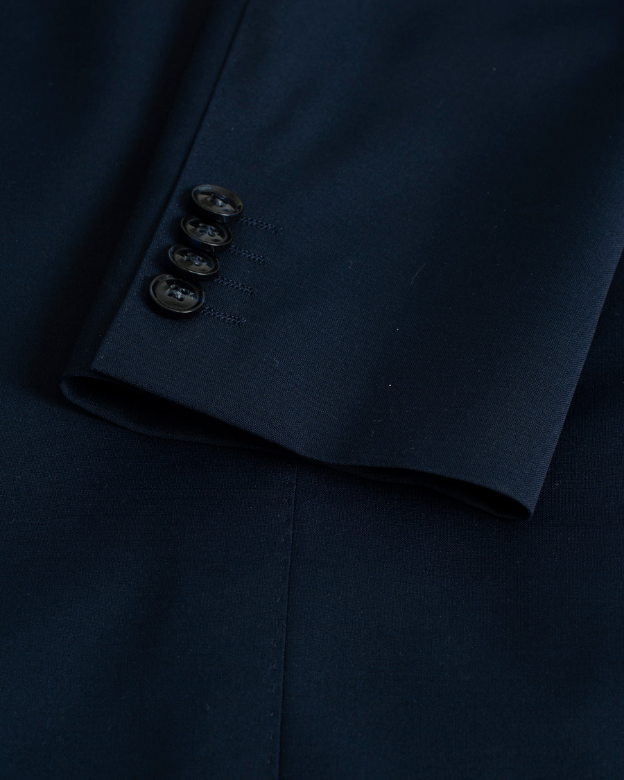 Uomini | Blazers | Pre-owned | Oscar Jacobson Wool Stretch Suit Blue 46/48