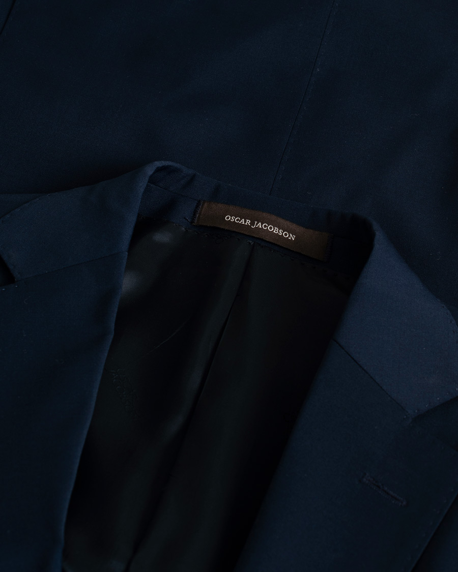 Uomini | Blazers | Pre-owned | Oscar Jacobson Edmund/Denz Wool Stretch Suit Blue 46