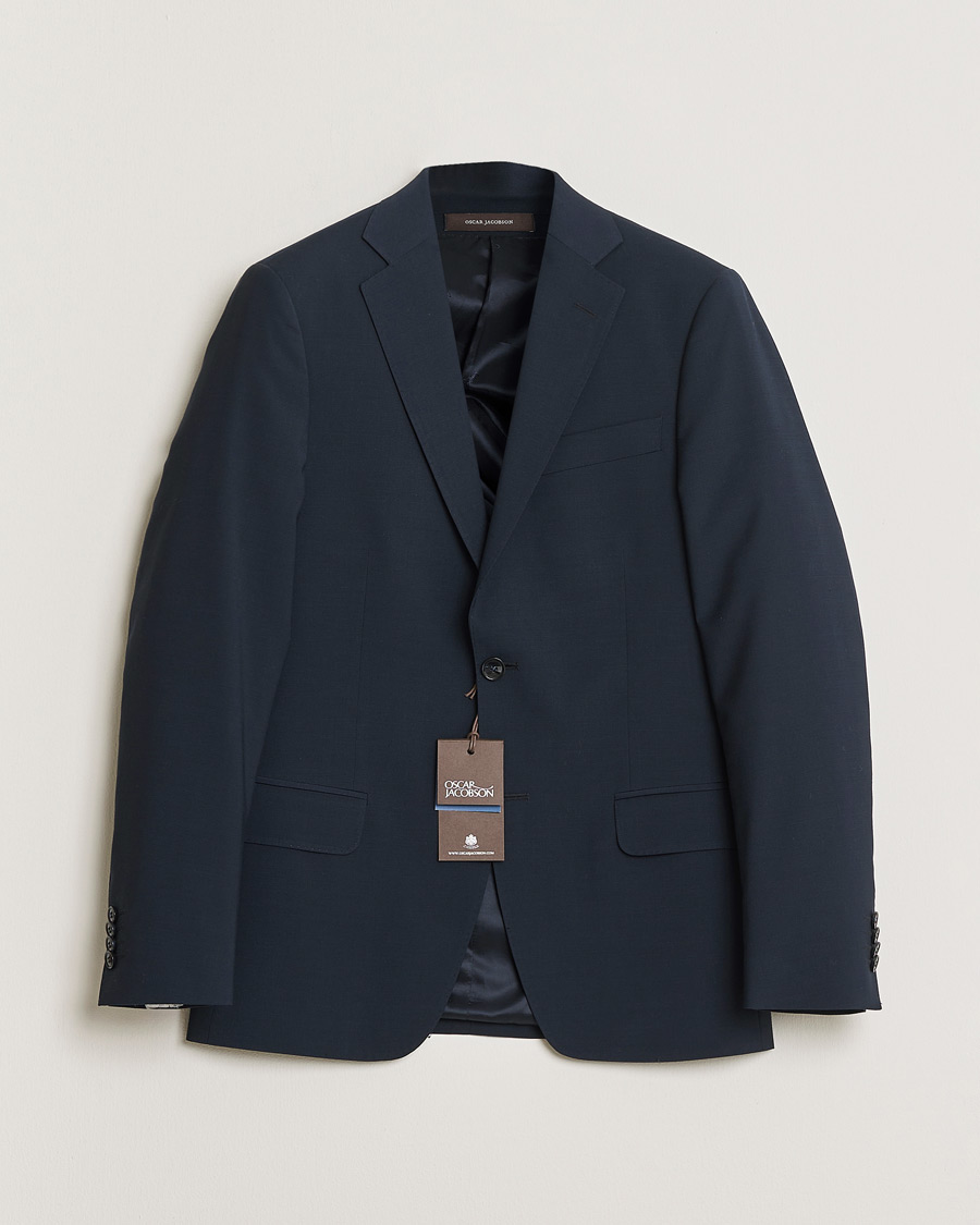 Uomini | Giacca da abito Pre-owned | Pre-owned | Oscar Jacobson Edmund Wool Blazer Navy 46