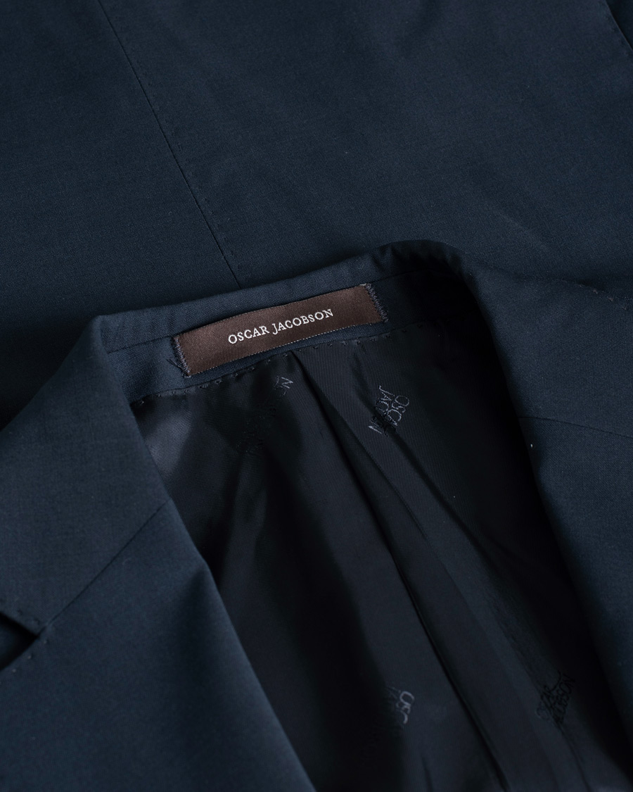 Uomini | Oscar Jacobson Edmund Wool Blazer Navy | Pre-owned | Oscar Jacobson Edmund Wool Blazer Navy