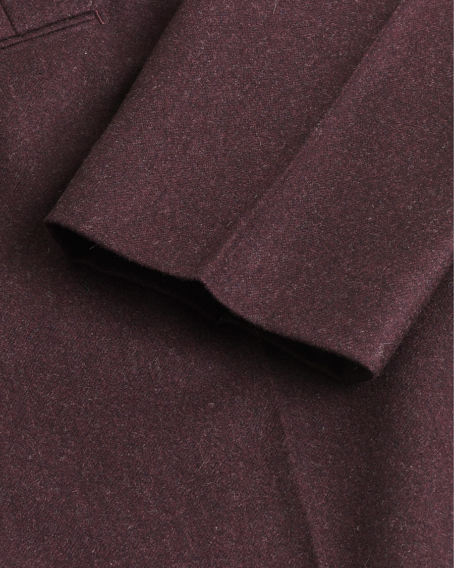 Uomini | Pantaloni Pre-owned | Pre-owned | Incotex Slim Fit Super 100's Wool Flannel Trousers Burgundy 48