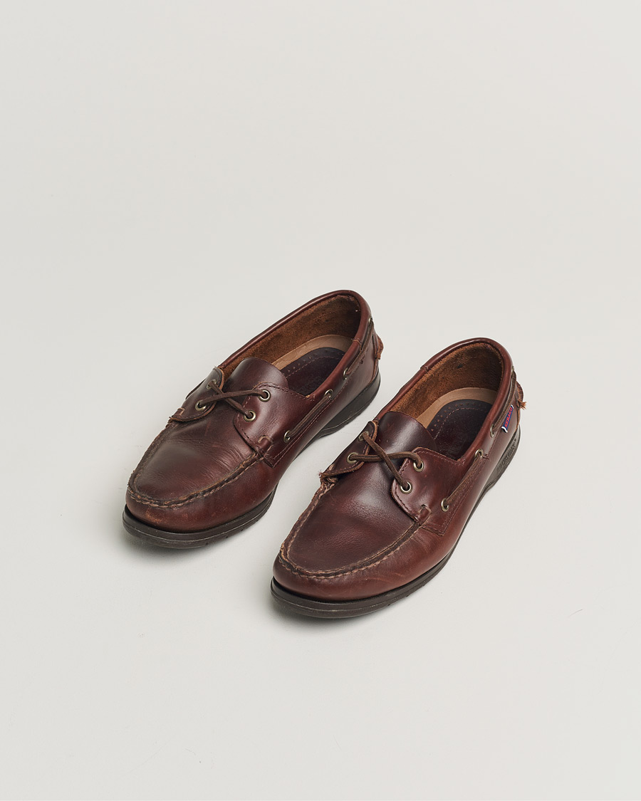 Uomini | Sebago Endeavor Oiled Leather Boat Shoe Brown | Pre-owned | Sebago Endeavor Oiled Leather Boat Shoe Brown