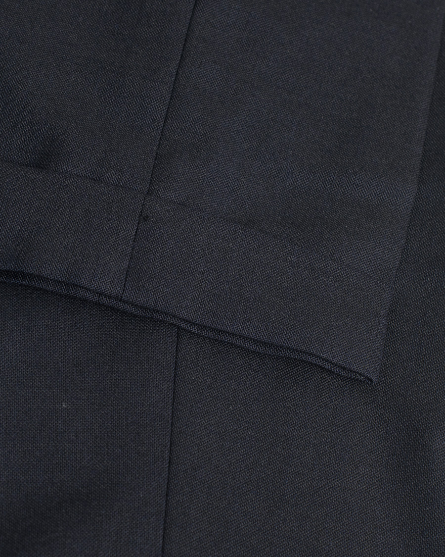 Uomini | Berg&Berg Arnold Pleated Side Adjuster Wool Trousers Navy 48 | Pre-owned | Berg&Berg Arnold Pleated Side Adjuster Wool Trousers Navy 48