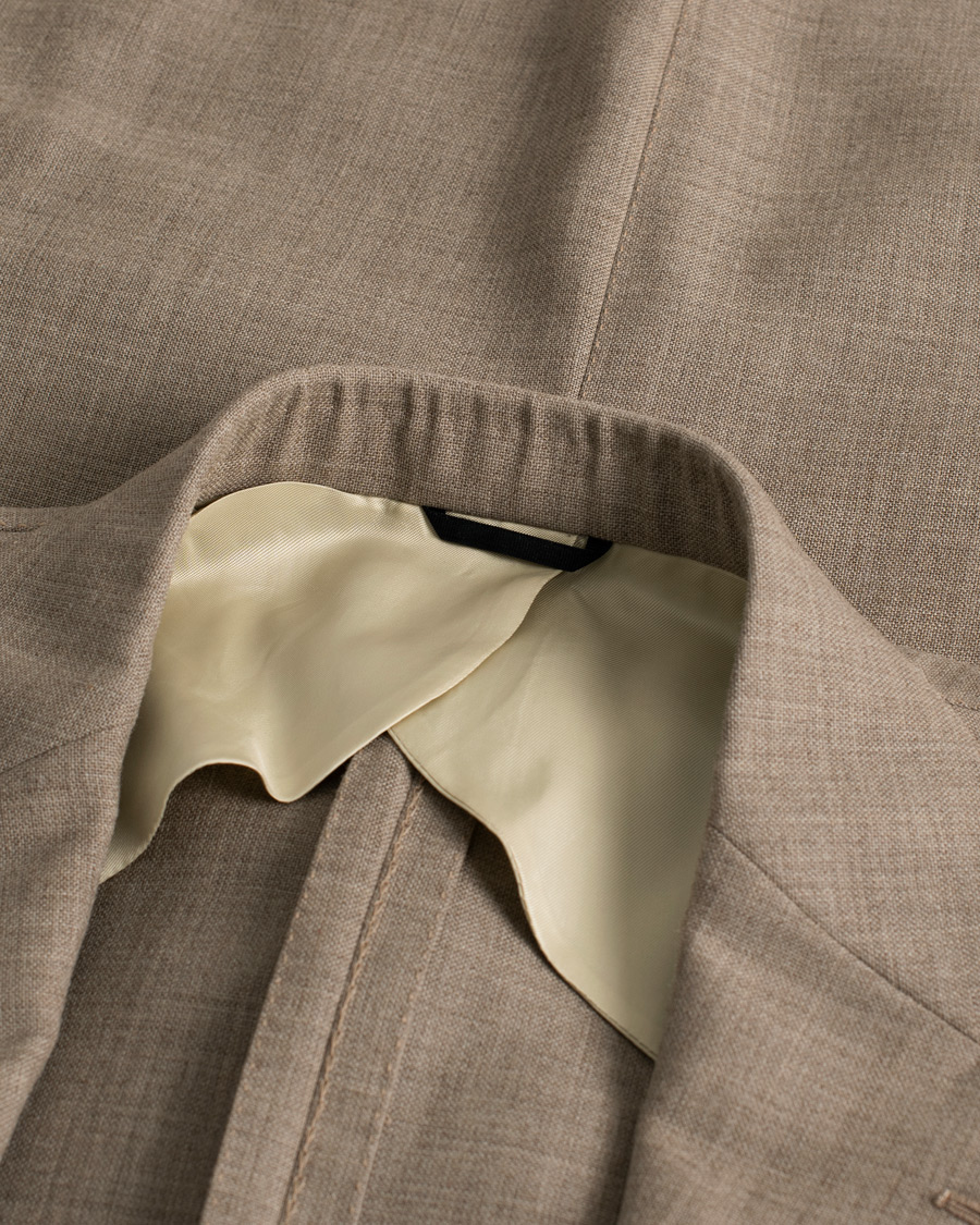 Uomini | Abiti | Pre-owned | Berg&Berg Dan Wool Suit Taupe Melange 50