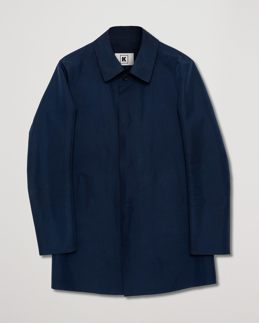 Uomini | Giacche | Pre-owned | Kired Pablo Laser Cut Trench Blue