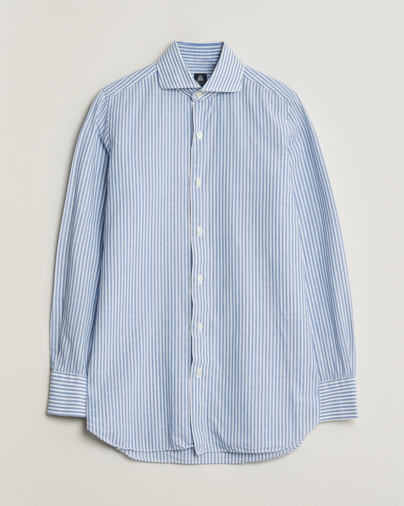 Uomini | Finamore Napoli Slim Fit Shirt Blue Stripe 38 - S | Pre-owned | Finamore Napoli Slim Fit Shirt Blue Stripe 38 - S