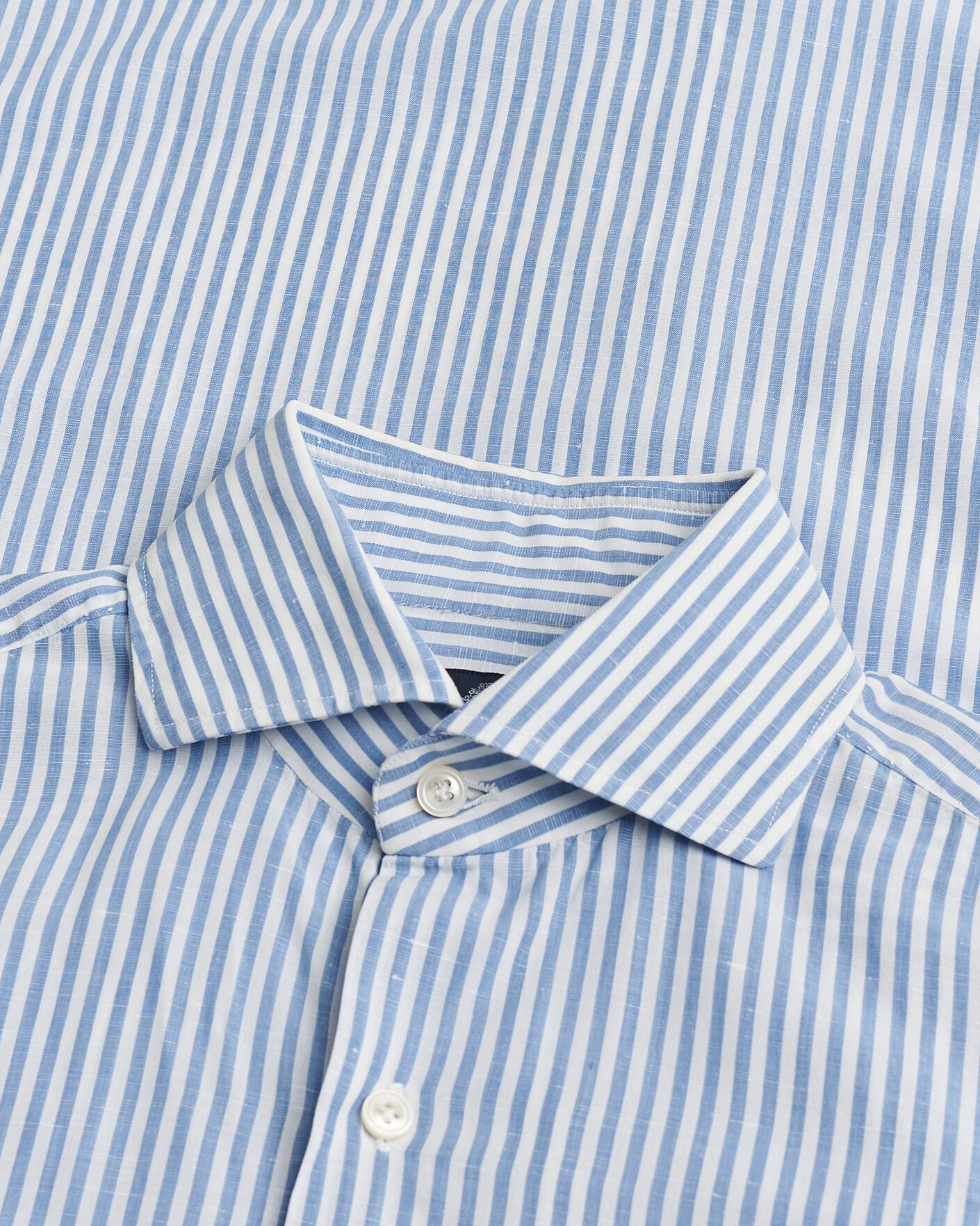 Uomini | Finamore Napoli Slim Fit Shirt Blue Stripe 38 - S | Pre-owned | Finamore Napoli Slim Fit Shirt Blue Stripe 38 - S