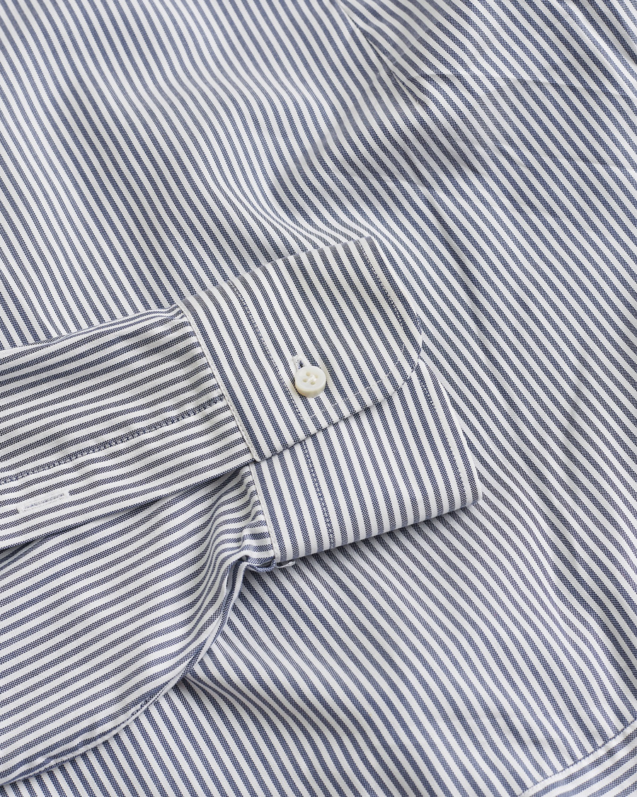Uomini | Barba Napoli Cutaway Shirt Blue Striped 40 - M | Pre-owned | Barba Napoli Cutaway Shirt Blue Striped 40 - M