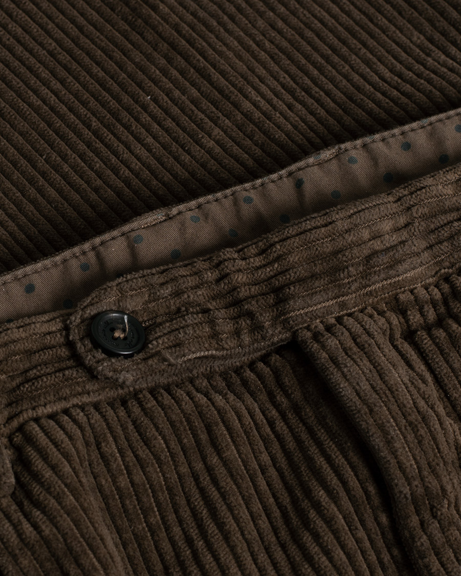 Uomini | Massimo Alba Ionio Single Pleated Corduroy Trousers Brown 52 | Pre-owned | Massimo Alba Ionio Single Pleated Corduroy Trousers Brown 52