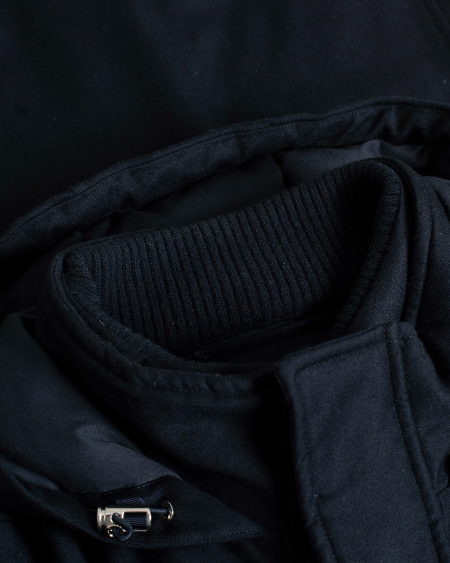 Uomini | Morris Heritage Brunate Limited Wool Down Parka Navy | Pre-owned | Morris Heritage Brunate Limited Wool Down Parka Navy