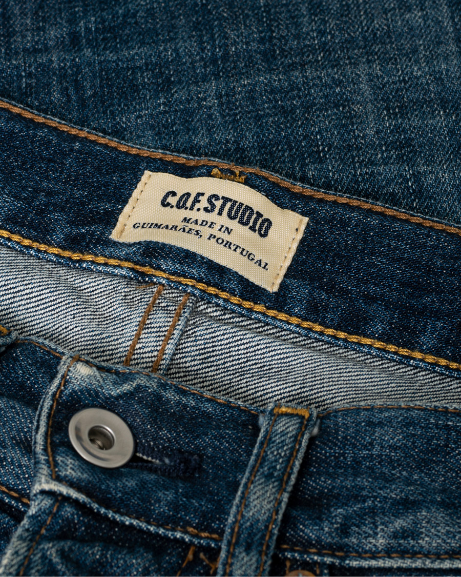 Uomini | C.O.F. Studio M3 Regular Tapered Fit Selvedge Jeans Classic Worn W29 | Pre-owned | C.O.F. Studio M3 Regular Tapered Fit Selvedge Jeans Classic Worn W29