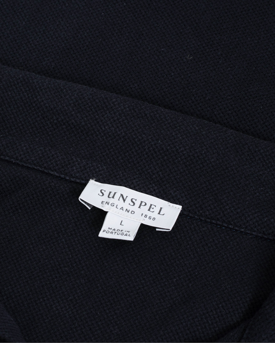 Uomini | Maglieria | Pre-owned | Sunspel Riviera Long Sleve Polo Navy