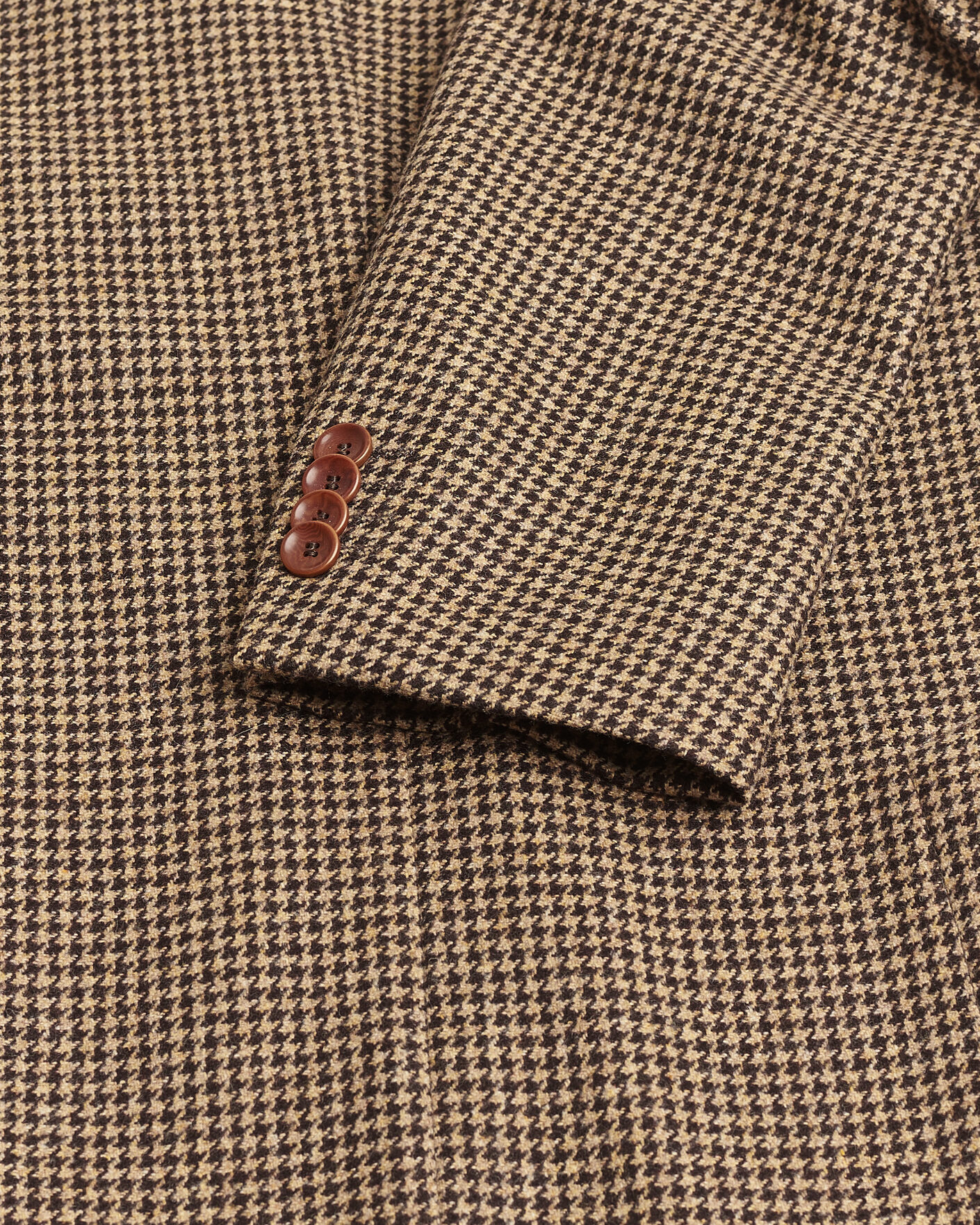 Uomini | Giacca da abito Pre-owned | Pre-owned | Oscar Jacobson Einar Houndstooth Wool Blazer Brown 50
