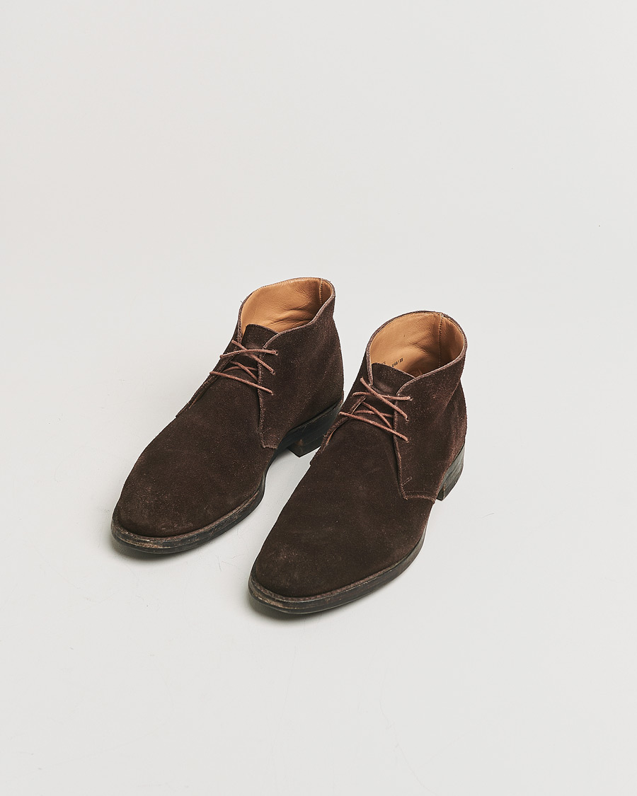 Uomini | Crockett & Jones Chiltern Dainite Chukka Boot Brown Suede UK7,5 - EU41,5 | Pre-owned | Crockett & Jones Chiltern Dainite Chukka Boot Brown Suede UK7,5 - EU41,5