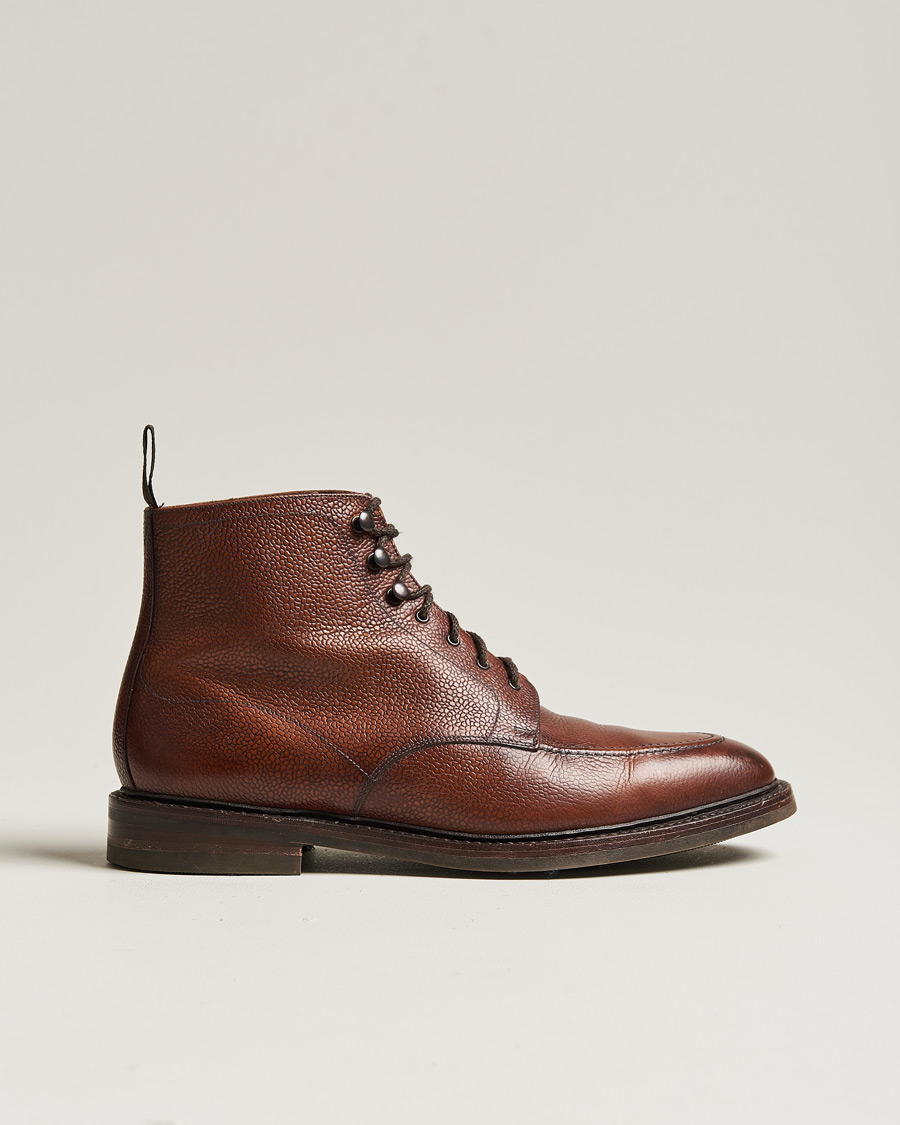 Uomini | Loake 1880 Anglesey Derby Boot Oxblood Grain Calf UK11 - EU45 | Pre-owned | Loake 1880 Anglesey Derby Boot Oxblood Grain Calf UK11 - EU45