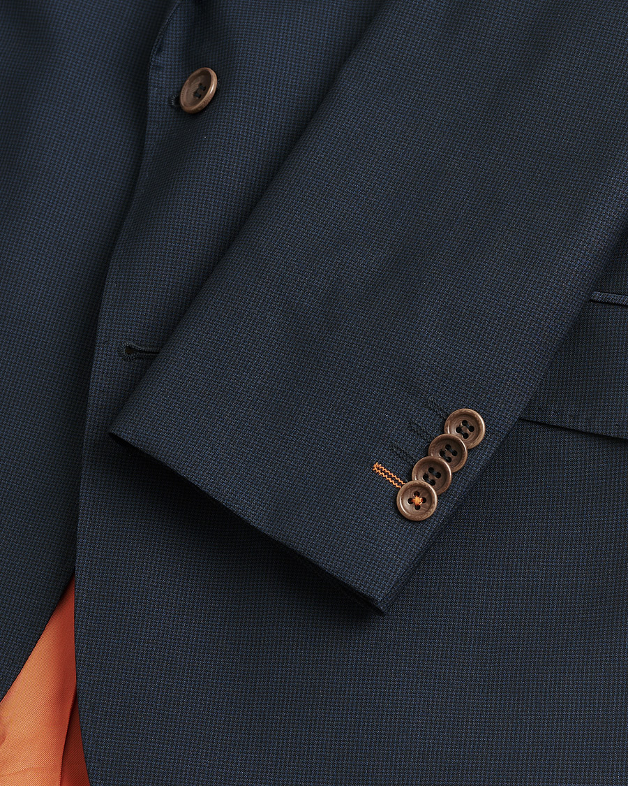 Uomini | Abiti Pre-owned | Pre-owned | Morris Wool Suit Navy Check 150