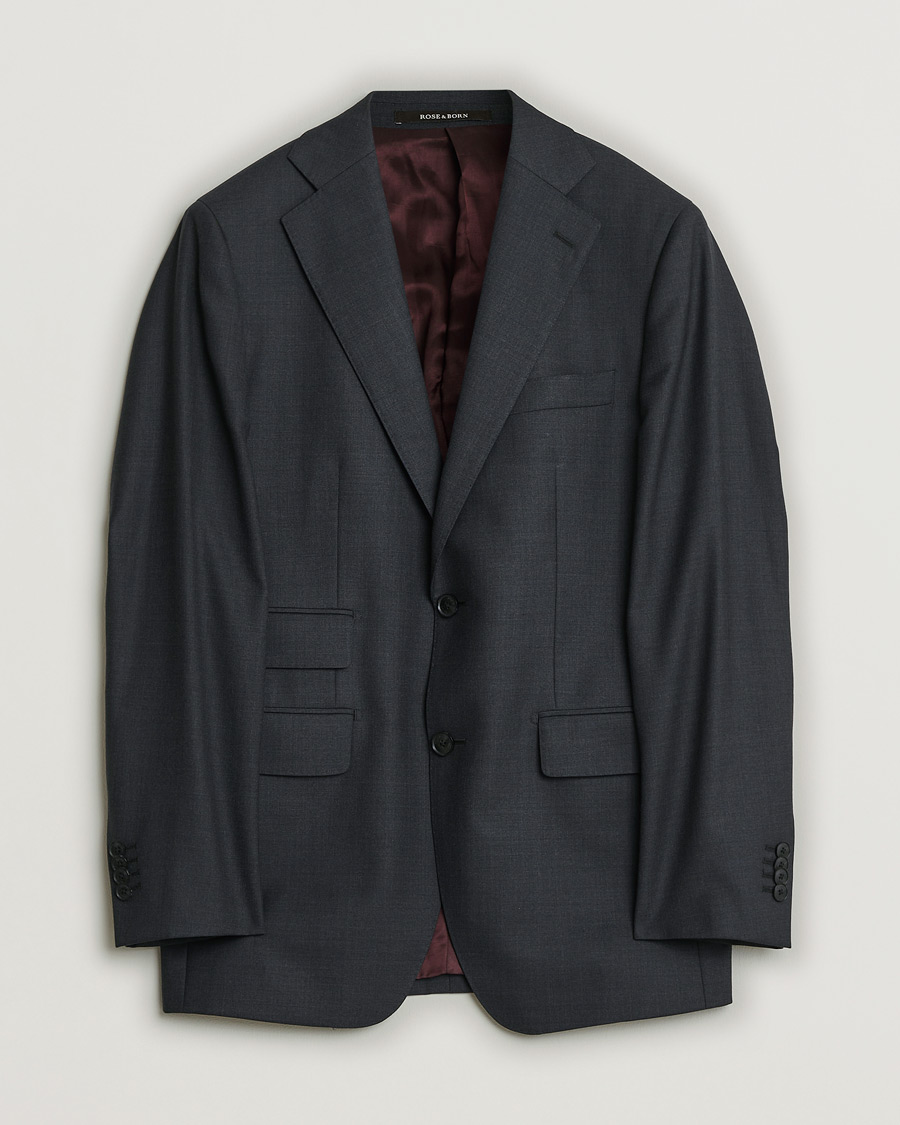 Uomini | Giacca da abito Pre-owned | Pre-owned | Rose & Born Wool Blazer Grey 46