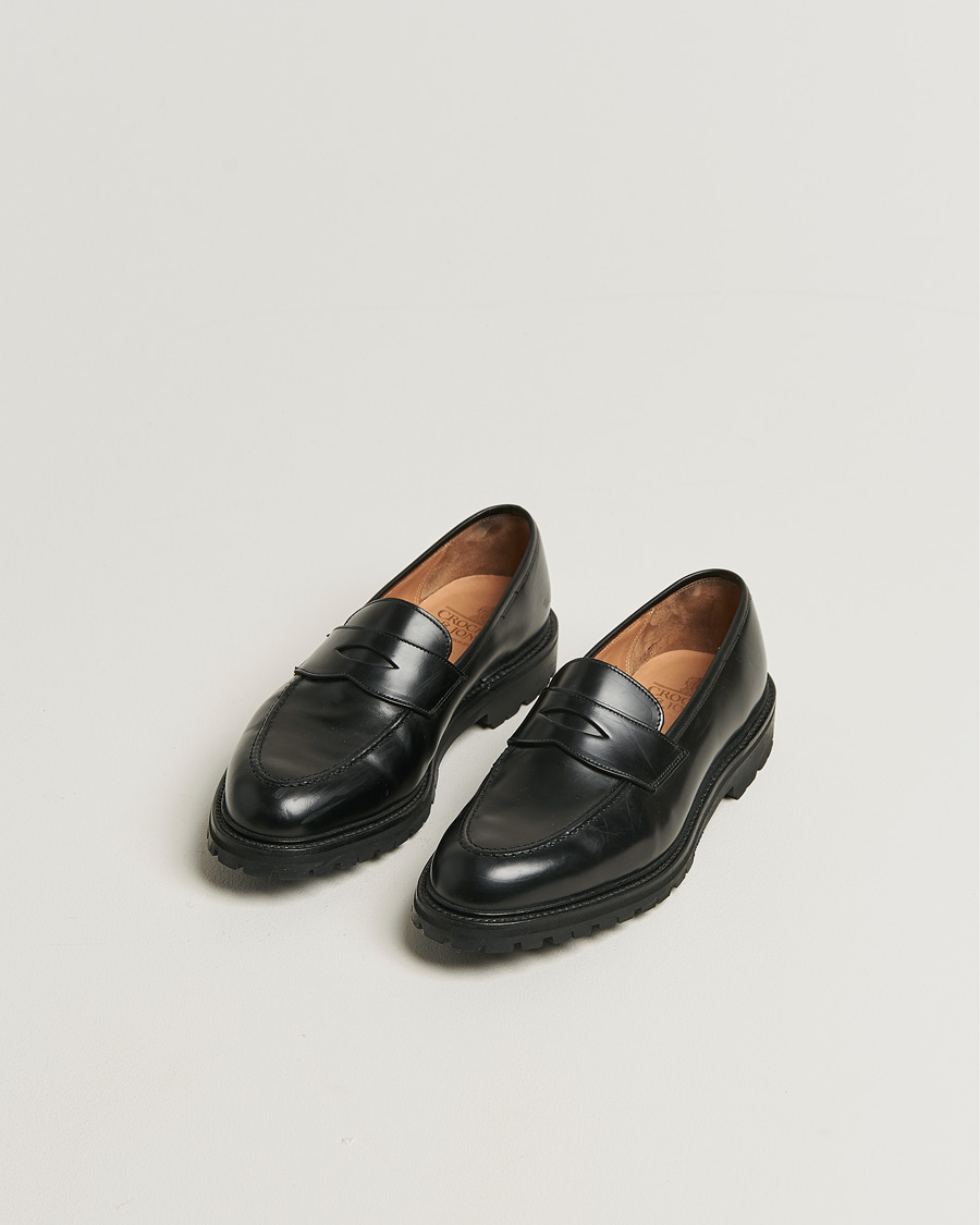 Uomini | Crockett & Jones Henley 3 Loafers Black Cavalry Calf UK8 - EU42 | Pre-owned | Crockett & Jones Henley 3 Loafers Black Cavalry Calf UK8 - EU42