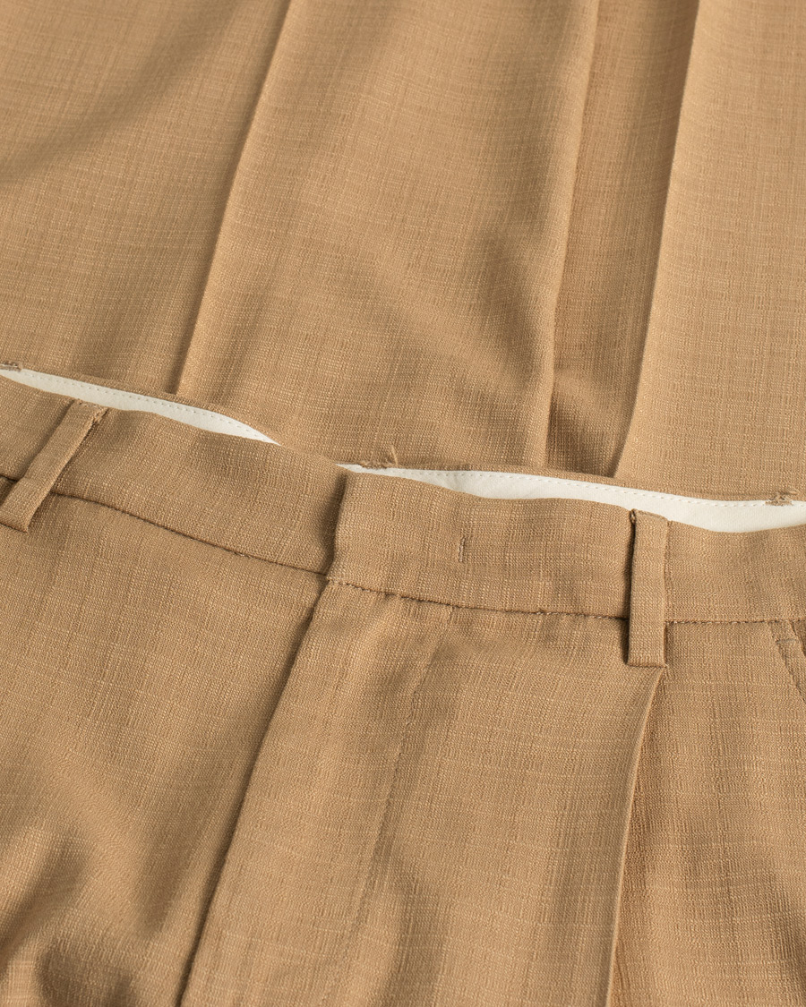 Uomini | Barena Talon Pleated Trousers Khaki | Pre-owned | Barena Talon Pleated Trousers Khaki