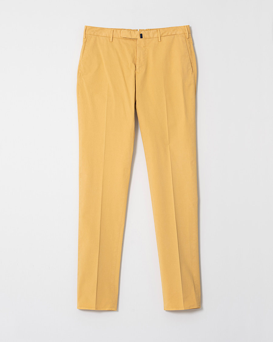 Uomini | Incotex Slim Fit Stretch Chinos Pale Yellow 50 | Pre-owned | Incotex Slim Fit Stretch Chinos Pale Yellow 50