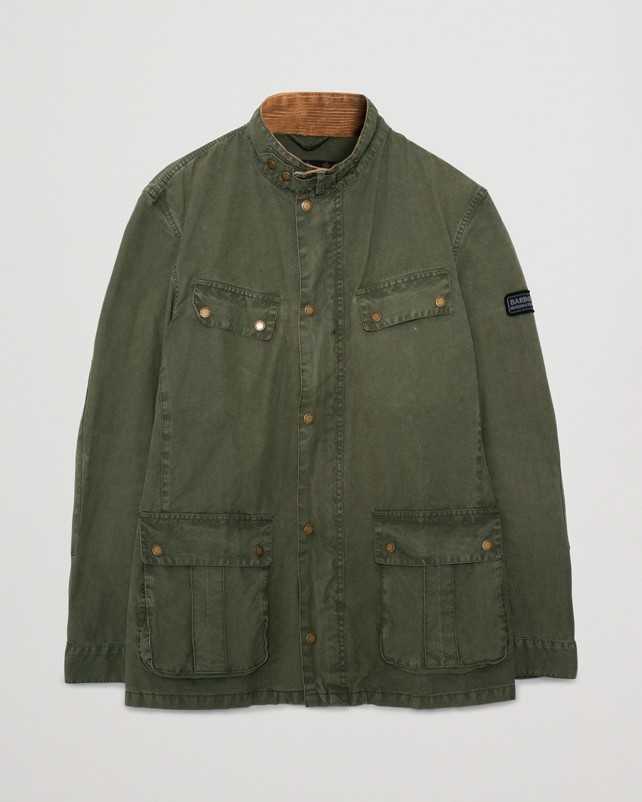 Uomini | Barbour International Summer Wash Duke Casual Jacket Racing Green  | Pre-owned | Barbour International Summer Wash Duke Casual Jacket Racing Green 