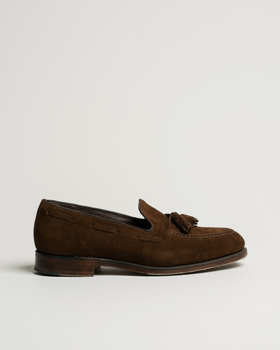 Uomini | Loake 1880 Russell Tassel Loafer Polo Oiled Suede | Pre-owned | Loake 1880 Russell Tassel Loafer Polo Oiled Suede