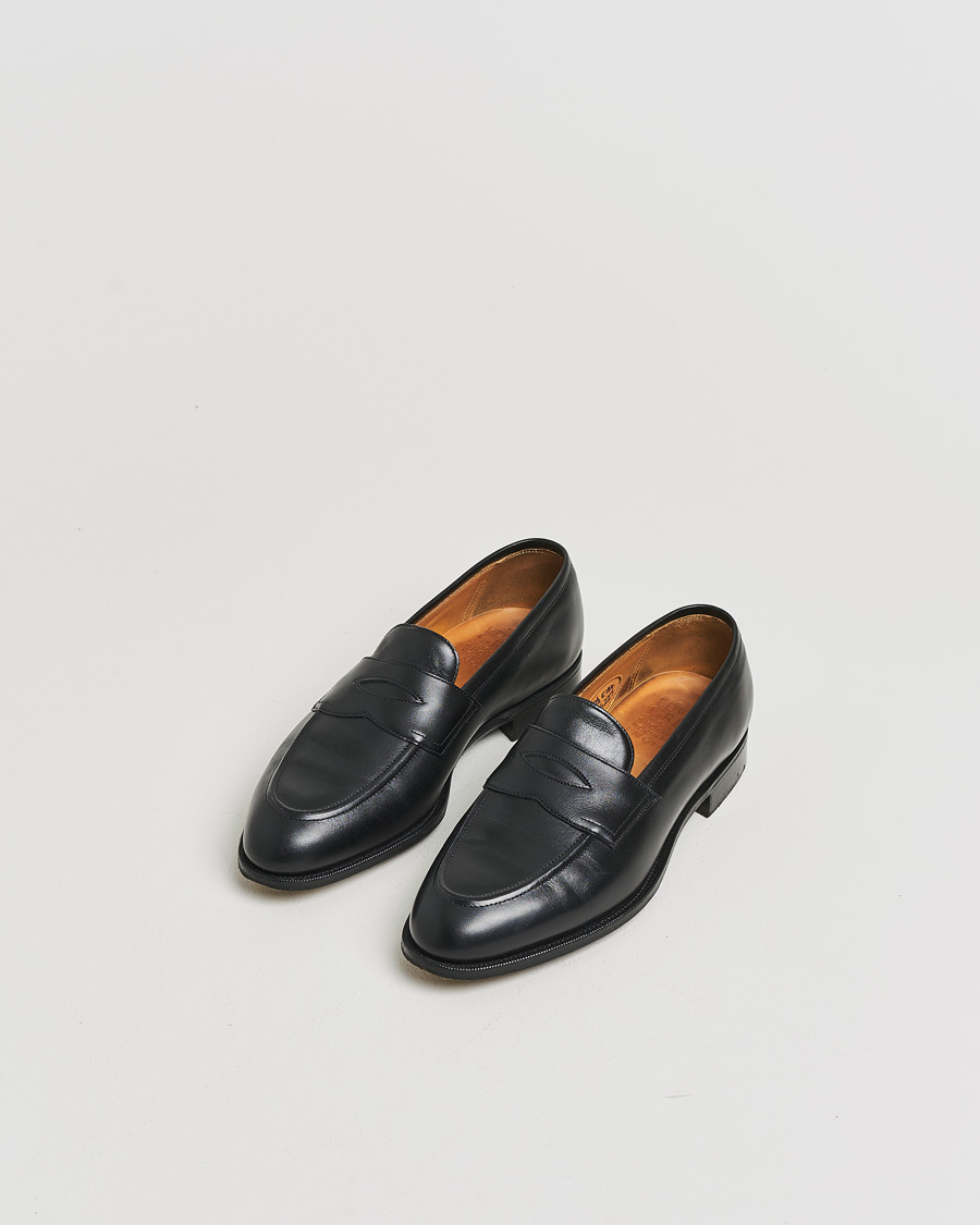 Uomini | Scarpe con cuciture Goodyear Pre-owned | Pre-owned | Edward Green Piccadilly Penny Loafer Black Calf UK7,5 - EU41,5