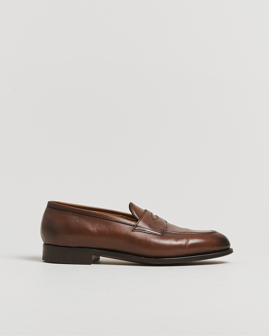 Uomini | Scarpe con cuciture Goodyear Pre-owned | Pre-owned | Edward Green Piccadilly Penny Loafer Dark Oak Antique UK7,5 - EU41,5